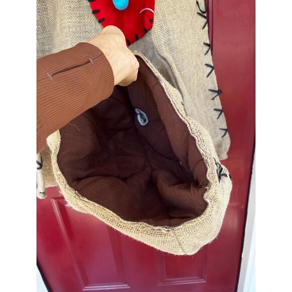 Halloween Fun Costume Burlap Voodoo Doll Costume sz Medium - Picture 4 of 7